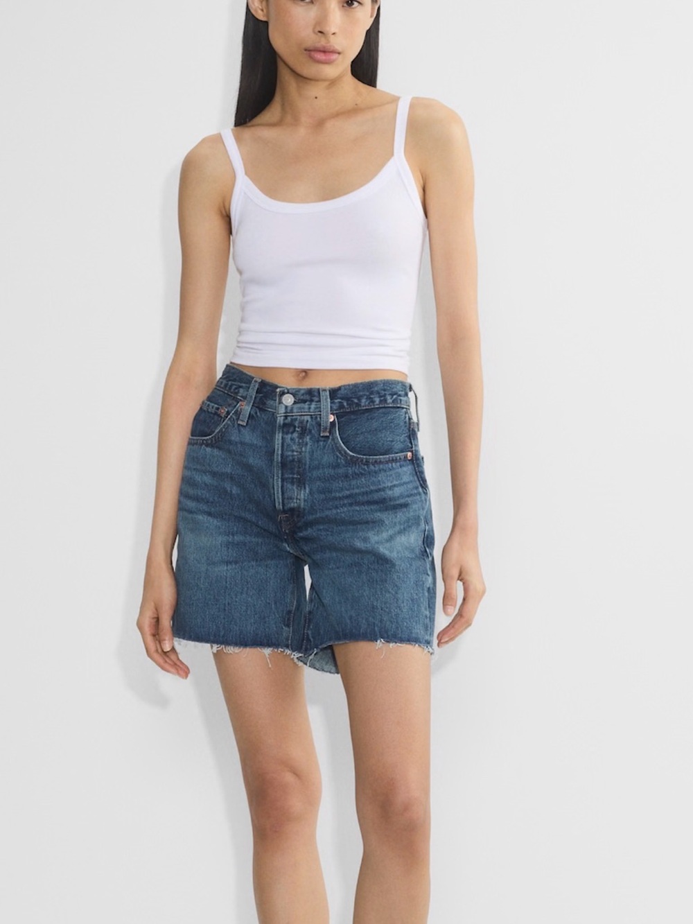 NWT Levi’s 501 High-Rise Sz 26 Mid Thigh Short